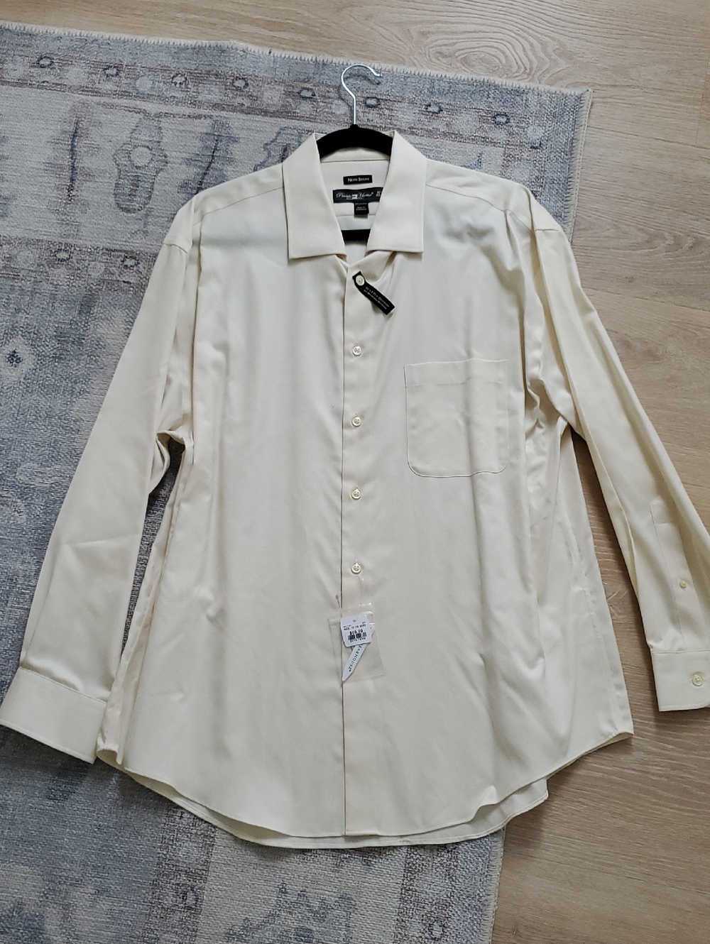NWT Men's Warehouse Pronto Uomo 1971 100% cotton non Iron Button Up Shirt